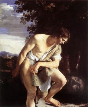 Orazio Gentileschi : David Contemplating the Head of Goliath